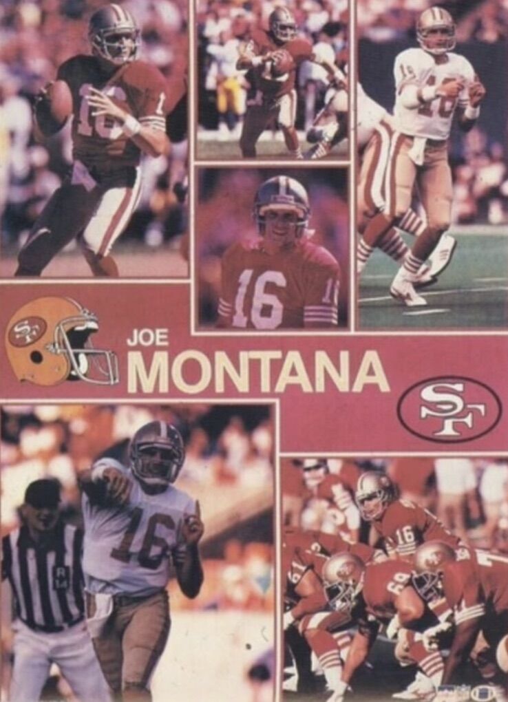 Joe Montana 1990 Starline Monster Poster