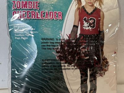 Zombie Cheerleader Childs Costume size Medium 8-10