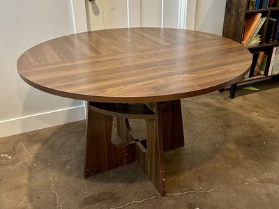New Round Walnut Dining Table 48”