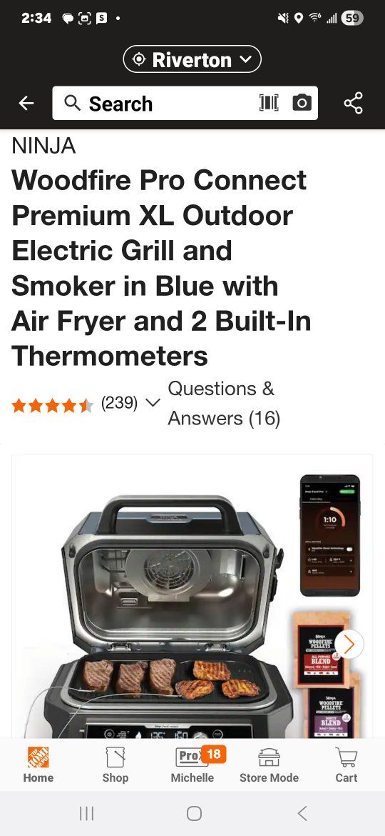 New Woodfire Pro XL Outdoor Electric Grill and Smoker with Air Fryer and 2 built-in thermometers