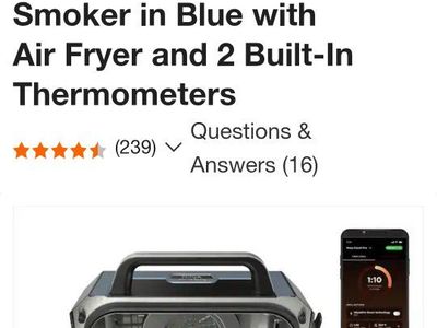 New Woodfire Pro XL Outdoor Electric Grill and Smoker with Air Fryer and 2 built-in thermometers