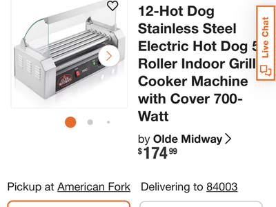 NIB Olde Midway 12 hot dog roller