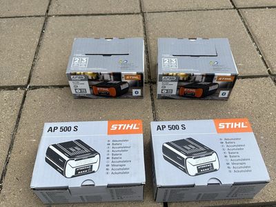 Brand New STIHL Batteries - 2 Genuine AP 500 S and 2 Genuine AP 300 S batteries