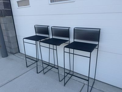 Vintage Giandomenico Belotti “Spaghetti” Bar Stools - Fair Condition