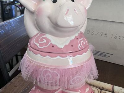Tutu Piggy Cookie Jar