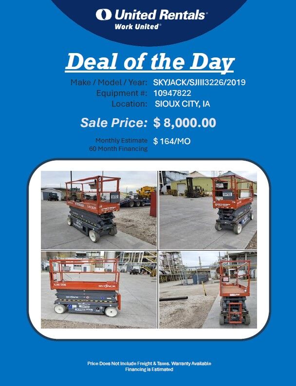 Skyjack 3226 scissor lift  2019