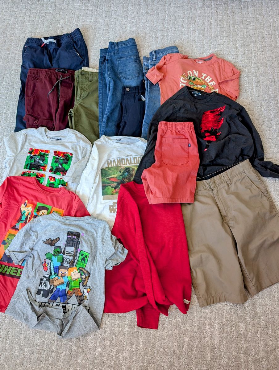 Boys Size L & XL (10–14) Brand-Name School Clothes Bundle