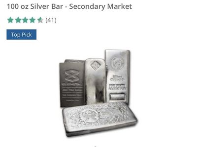100 OZ Silver Bar .999
