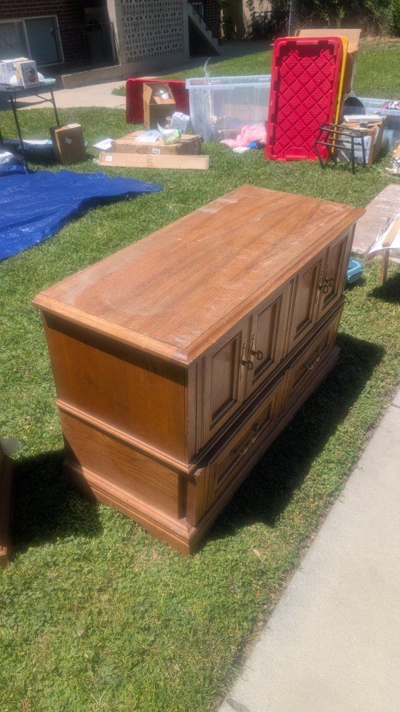 Lane Cedar Chest Oak Hope Chest with Drawers and Storage Cabinet