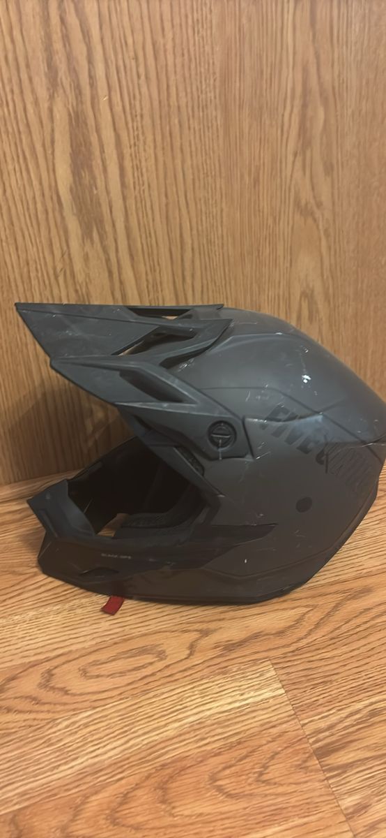 Black Full Face motorcycle helmet Helmet - Used, Size large, Durable Design