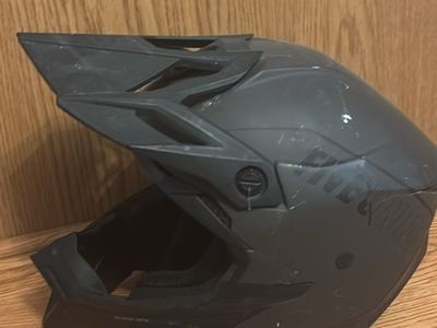 Black Full Face motorcycle helmet Helmet - Used, Size large, Durable Design