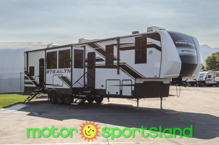 2025 Forest River Stealth 4015GX Toy Hauler Garage Rear Living Room U-Shaped Dinette