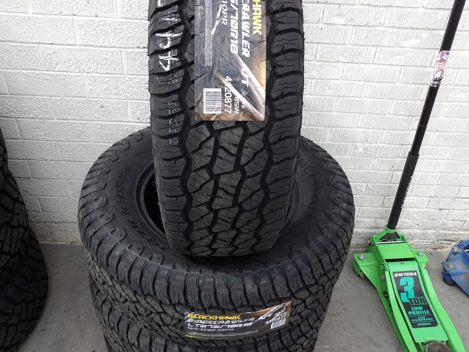 275/70R18 BLACKHAWK RIDGECRAWLER A/T SET OF NEW TIRES