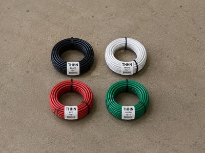 THHN Wire Bundles - Black, White, Red, Green (70 FT Each)