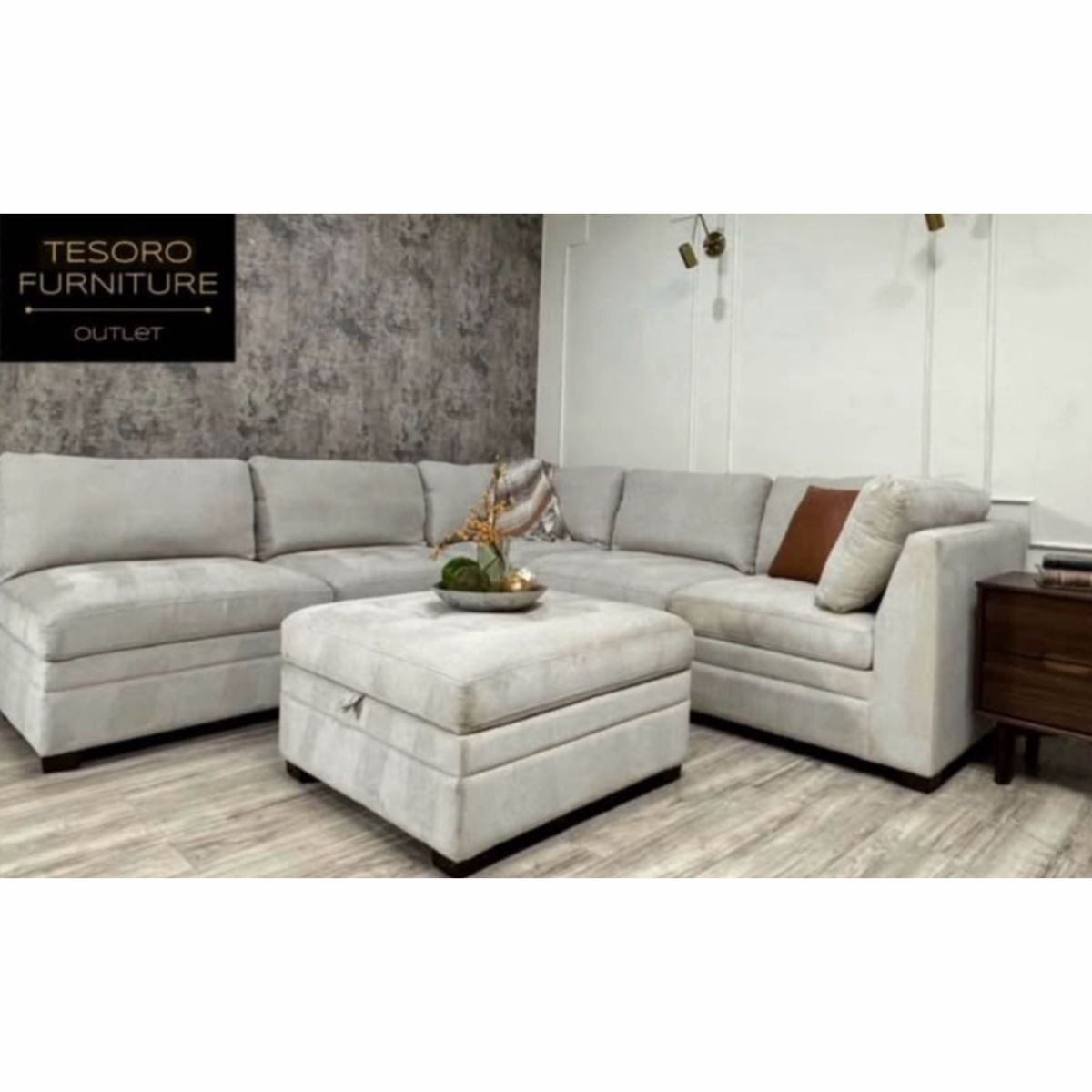 TISDALE BEIGE MODULAR SECTIONAL WE OFFER DELIVERY