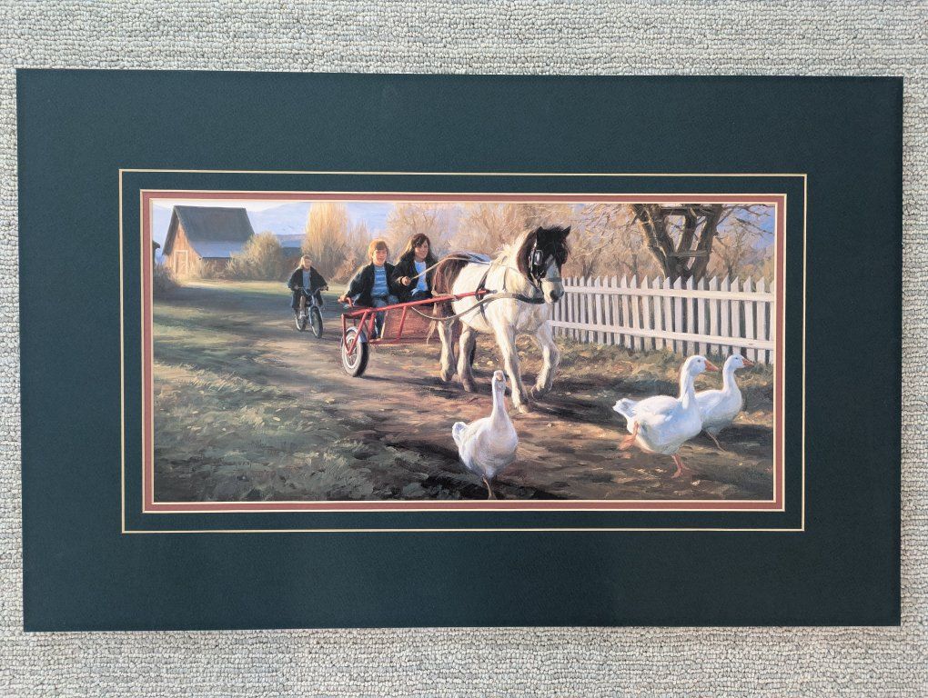 The Pony Cart by Utah artist Robert Duncan, Fine Art Print, Matted Print, Utah Art, Local Artist