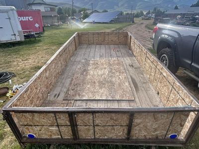 Utility Trailer - Flatbed with High Sides, Single Axle, Ready for Hauling