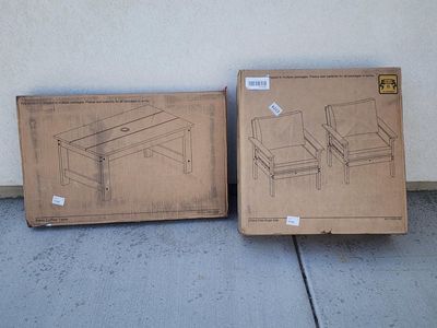 2 Chairs and Coffee Table