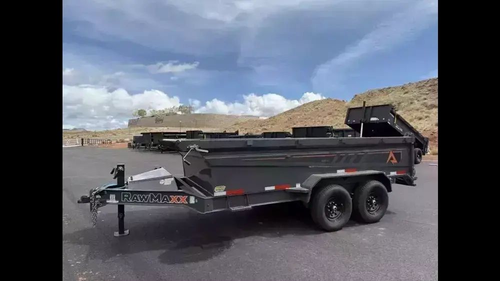 2026 RawMaxx Lava Grey GDX KNIGHT Dump Trailer 7X1
