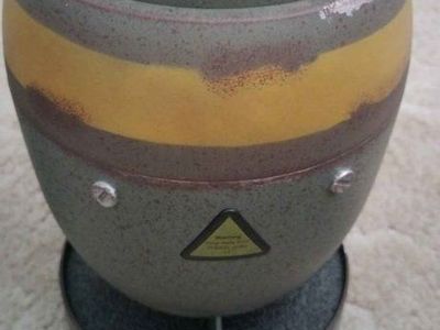 fallout Unique Decorative Bomb-Shaped Container & Ornate Metal Head Sculpture - Collectible Home Decor