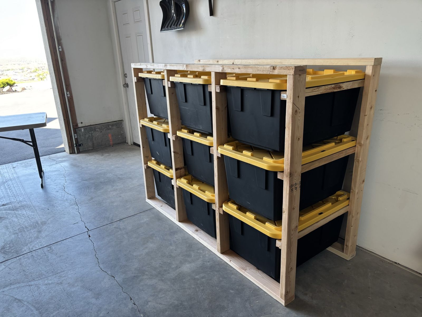 Custom Tote Shelving Units - Garage Organization