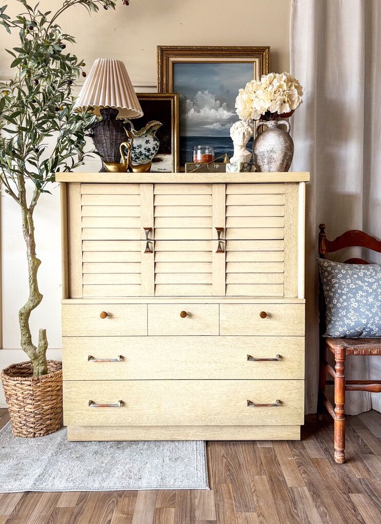 *FREE DELIVERY* Vintage MCM Blonde Tall Dresser