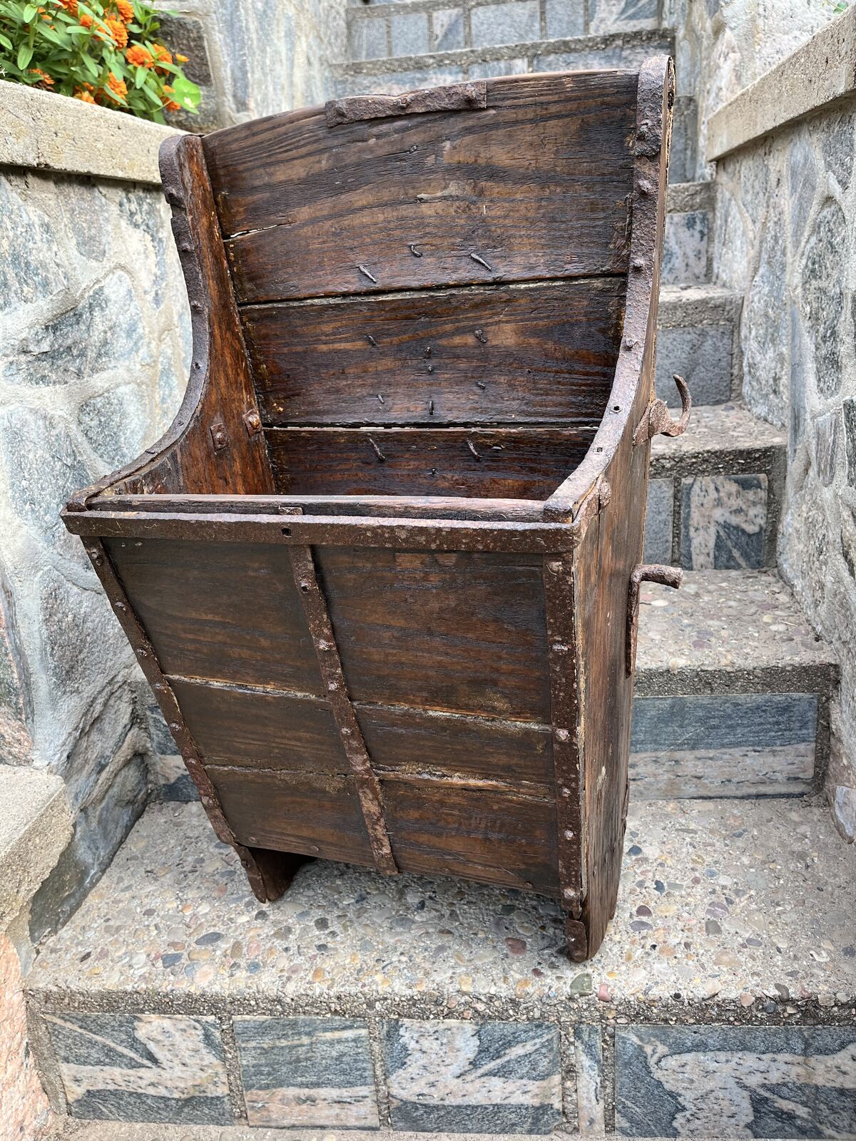 Covered Wagon Storage Box Replica
