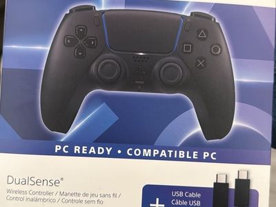Sony PlayStation DualSense Wireless Controller Midnight Black with USB Cable for PS5 PC Mac