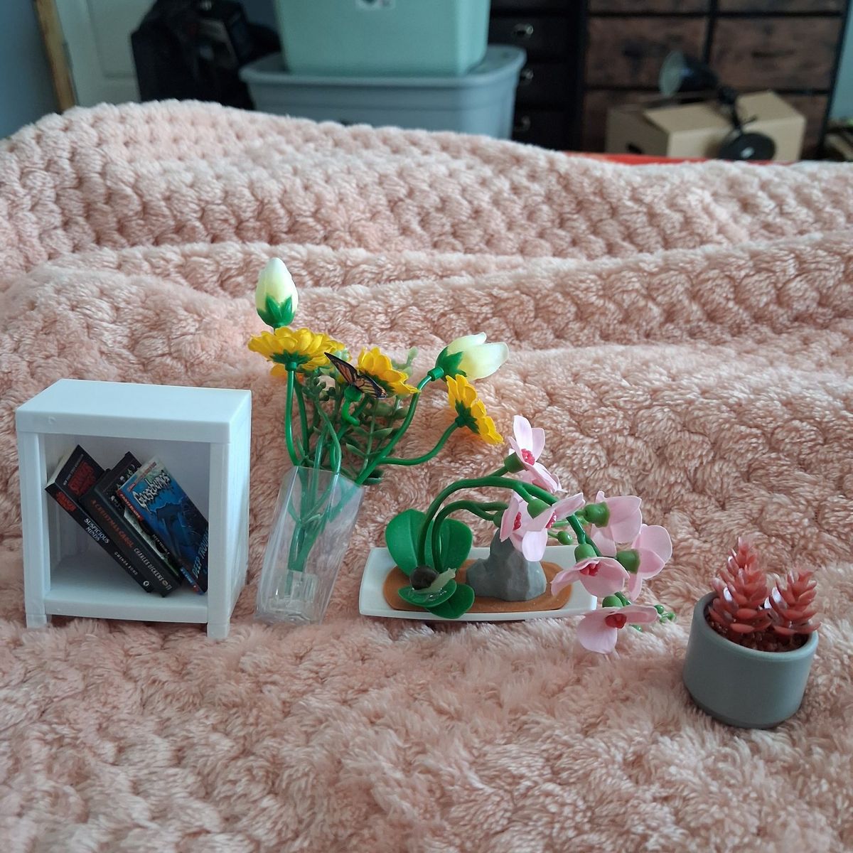 mini brand books n plants