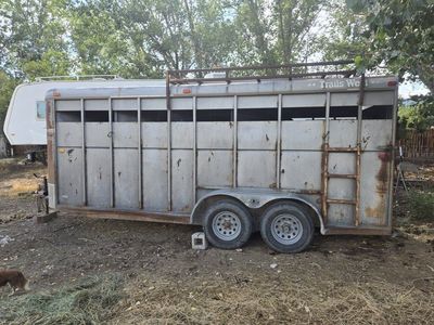 Trails West Horse Trailer - Used Double Axle Livestock Trailer