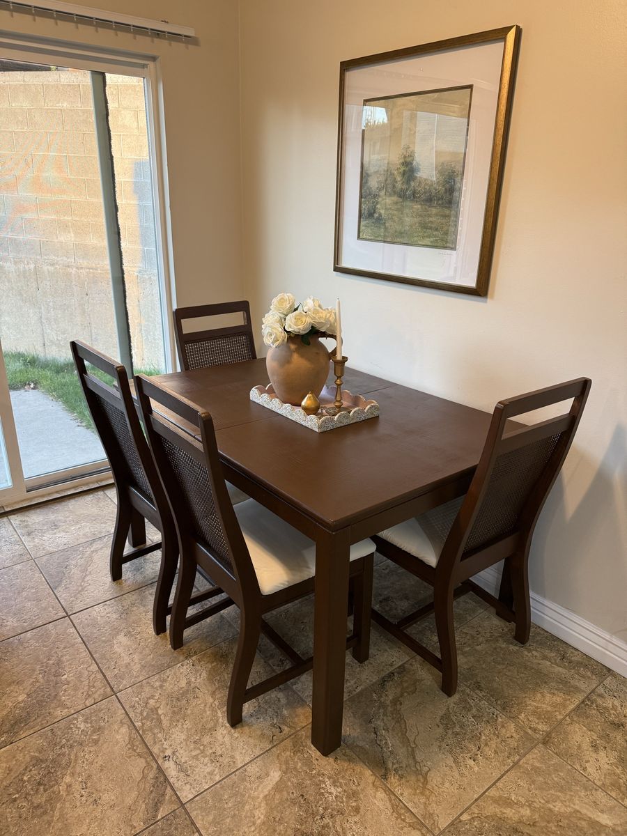 Newly Refinished Dining Table + Chairs