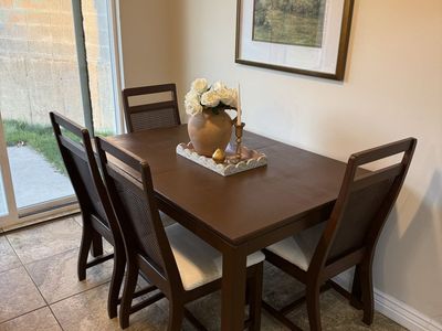 Newly Refinished Dining Table + Chairs