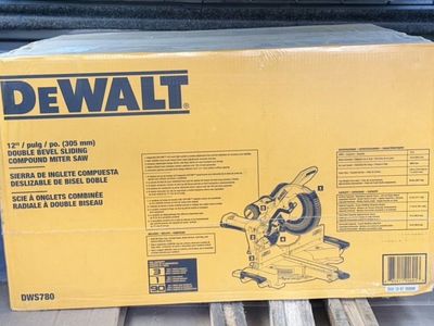 New Dewalt DWS780 12-in Double Bevel Sliding Compound