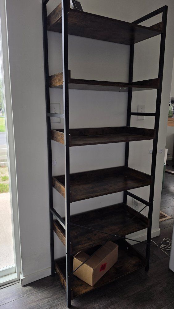Adjustable 6 Tier Open Bookcase