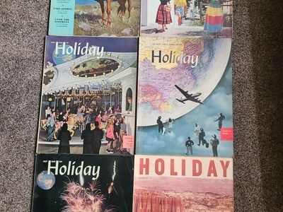 Vintage Holiday Magazine Lot of 4 Issues - 1940s & 1950s Travel Photography