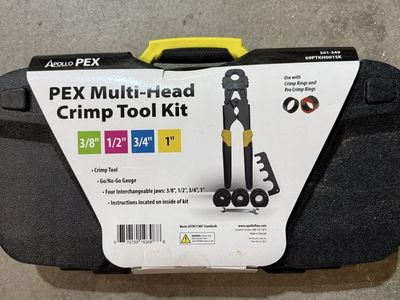 Pex multi head crimp tool. 3/8” to 1”.