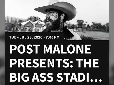 Post Malone The Big Ass Stadi Concert Tickets - July 28, 2026 - Rice-Eccles Stadium - 2 tickets - 150 each