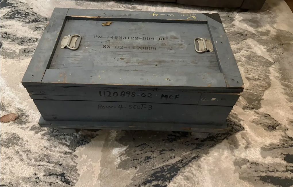 Military Storage Box Coffee Table On Wheels