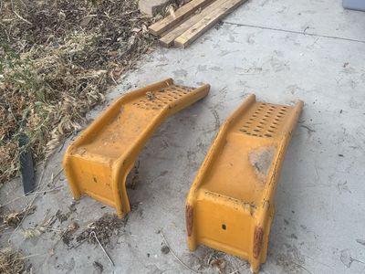 Yellow Steel Car Ramps - Set of 2, Heavy Duty Vehicle Maintenance Ramps