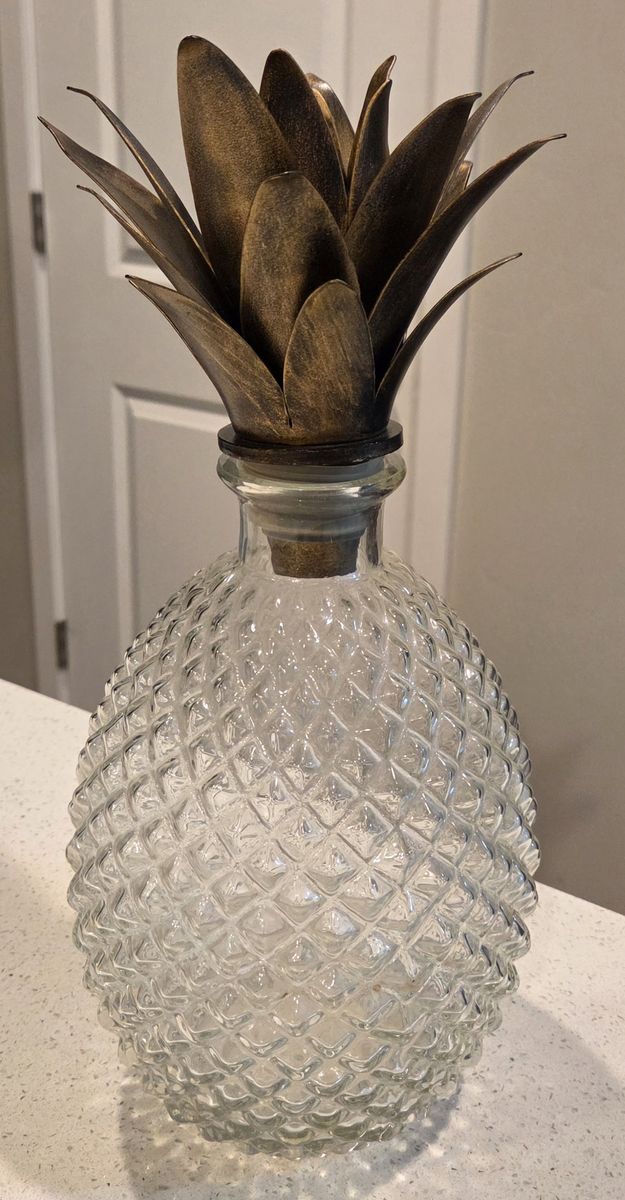 Vintage Glass Pineapple Decanter