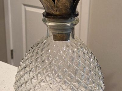 Vintage Glass Pineapple Decanter
