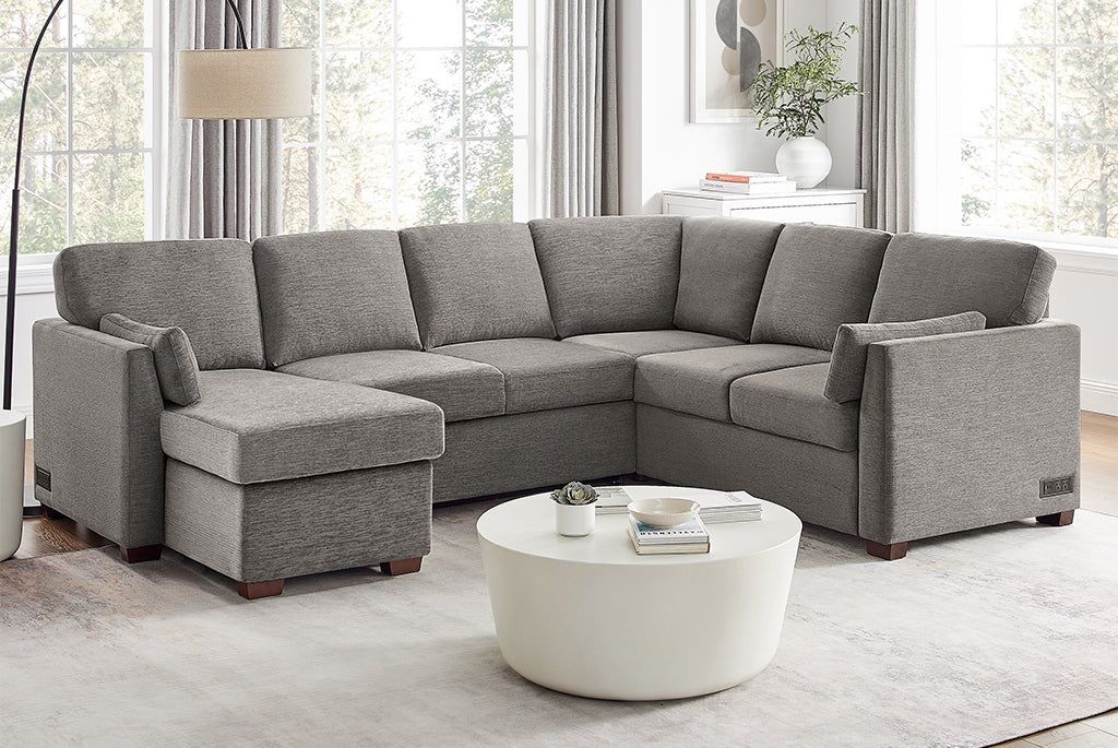 Coddle Luke Queen U-Shaped Sleeper Sectional with Reversible Storage Chaise 1812362 #105009