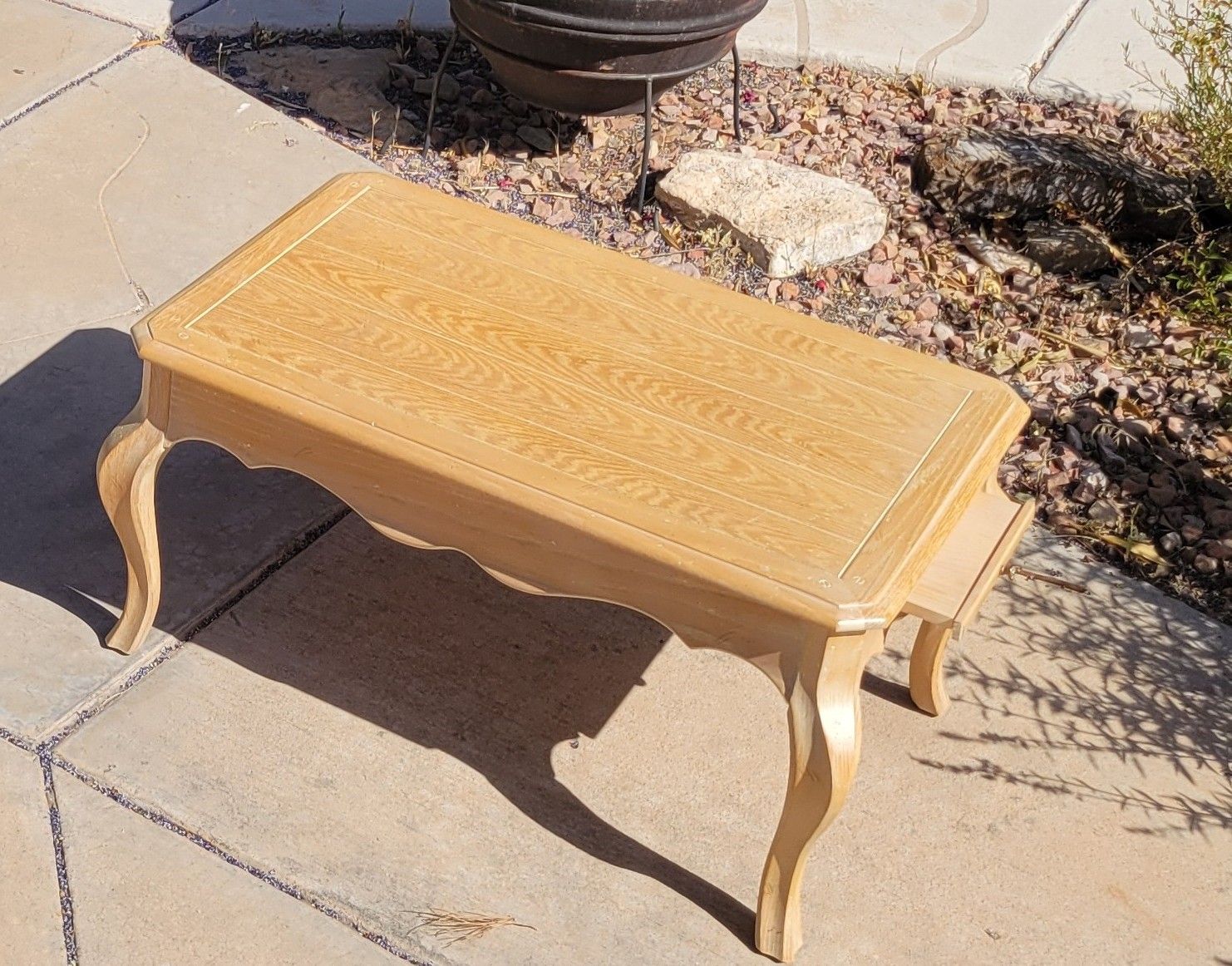 One Vintage French Provincial Light Wood Coffee/End Tableswith Drawers