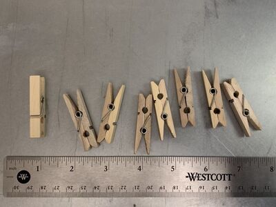 Mini Wood Clothes Pins 8 Pc