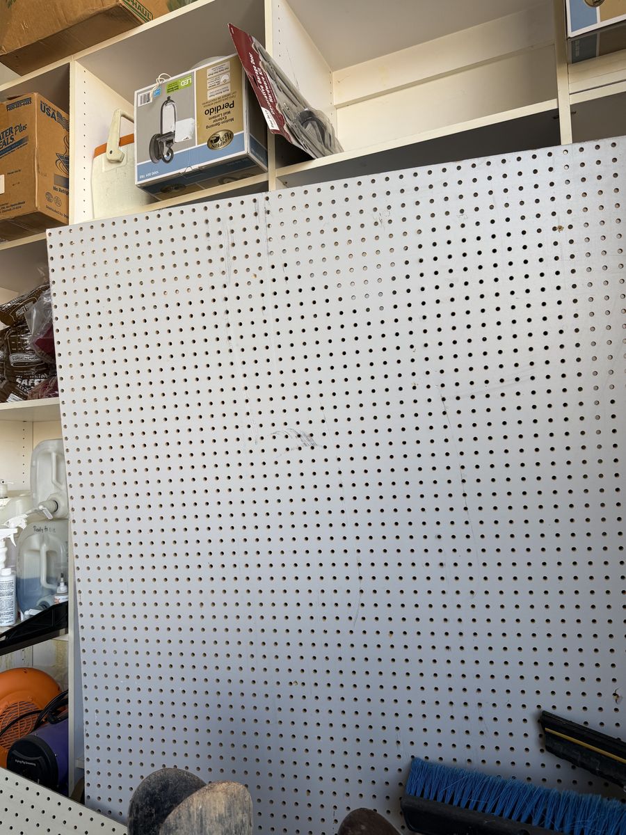 Pegboard 4x8 Sheet And A 4x4' Sheet