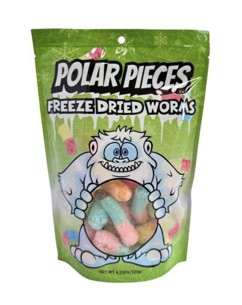 Freeze dried gummy worms