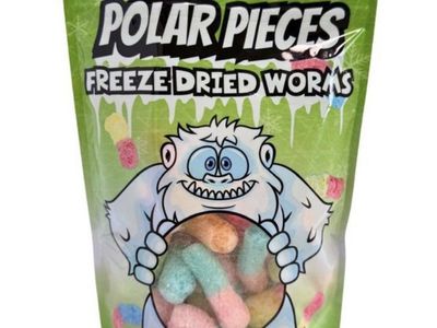 Freeze dried gummy worms