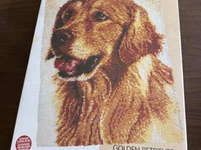 New unopened Yarn art, golden retriever craft