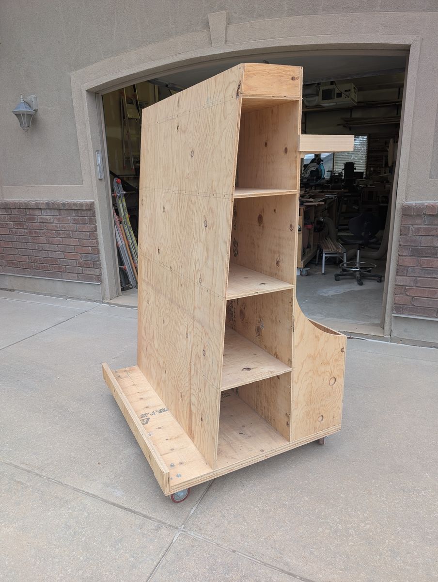 Wood Storage Rack on Wheels