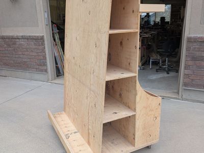 Wood Storage Rack on Wheels